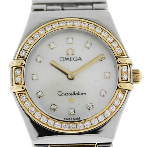 omega constellation watch diamond bezel|Omega Constellation ladies two tone.